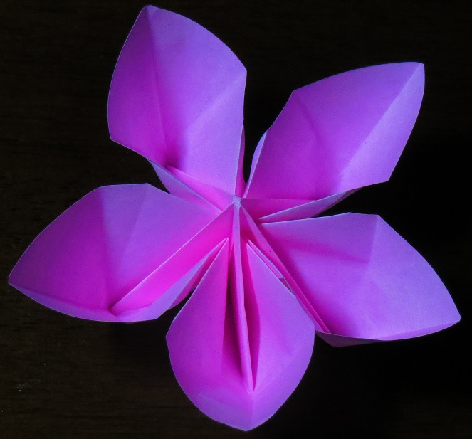 easy origami flower printable template